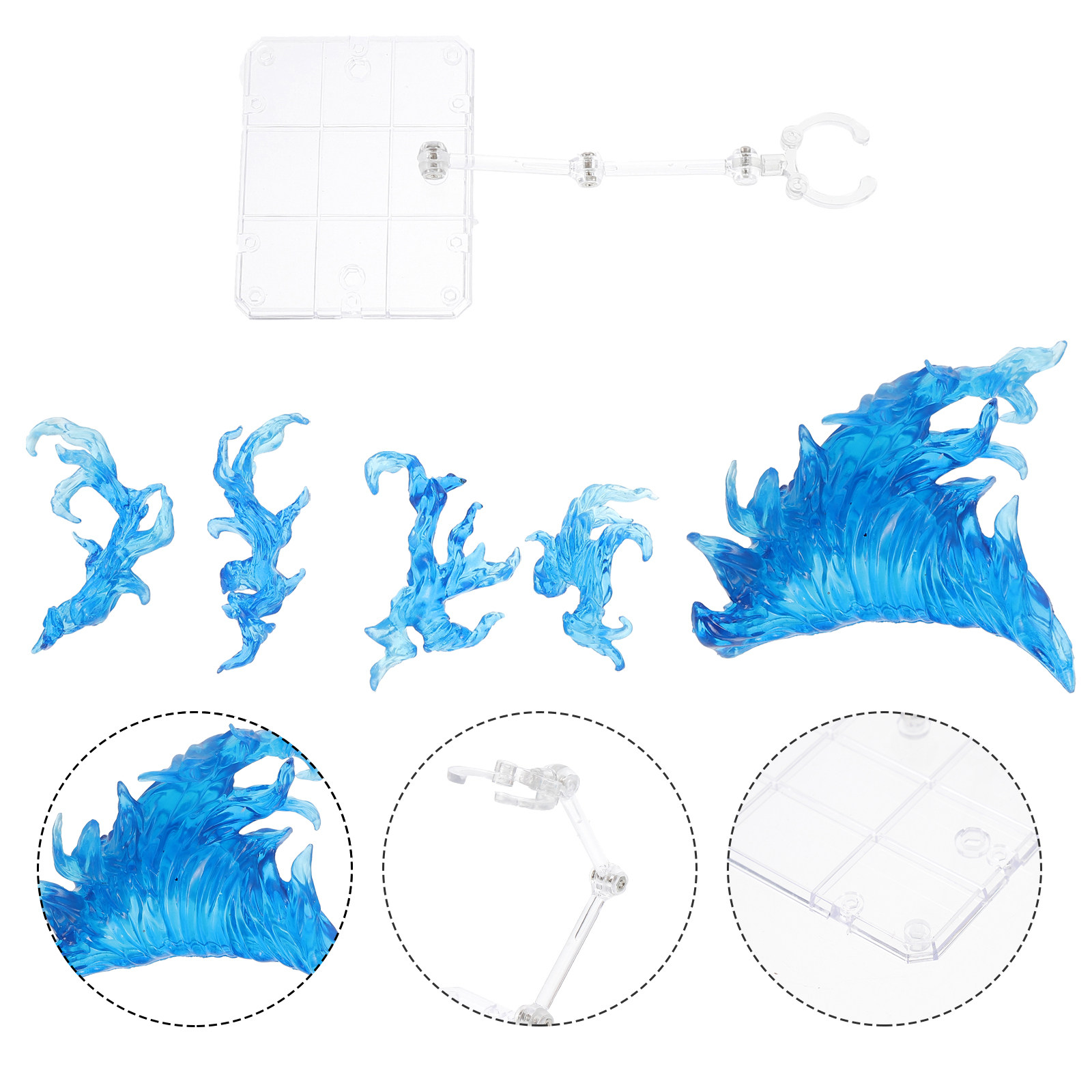 Action Figure Stand - 1Set Flame Effect Action Figure Stand