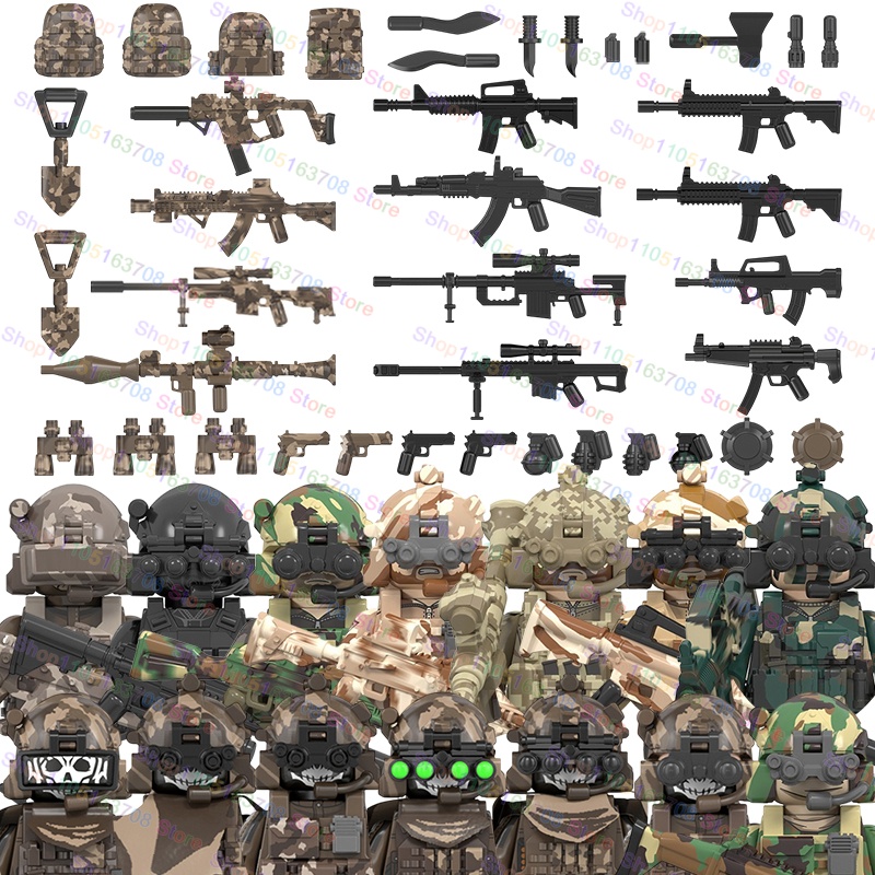 MOC Military Soldiers Action F - Lego Minifigure Holder recension och pris
