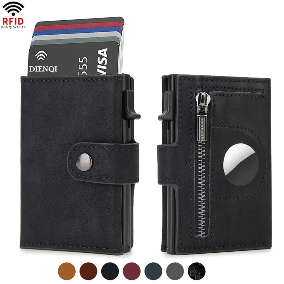 Rfid Leather Airtag Men Wallet - Card Top Loader recension och pris