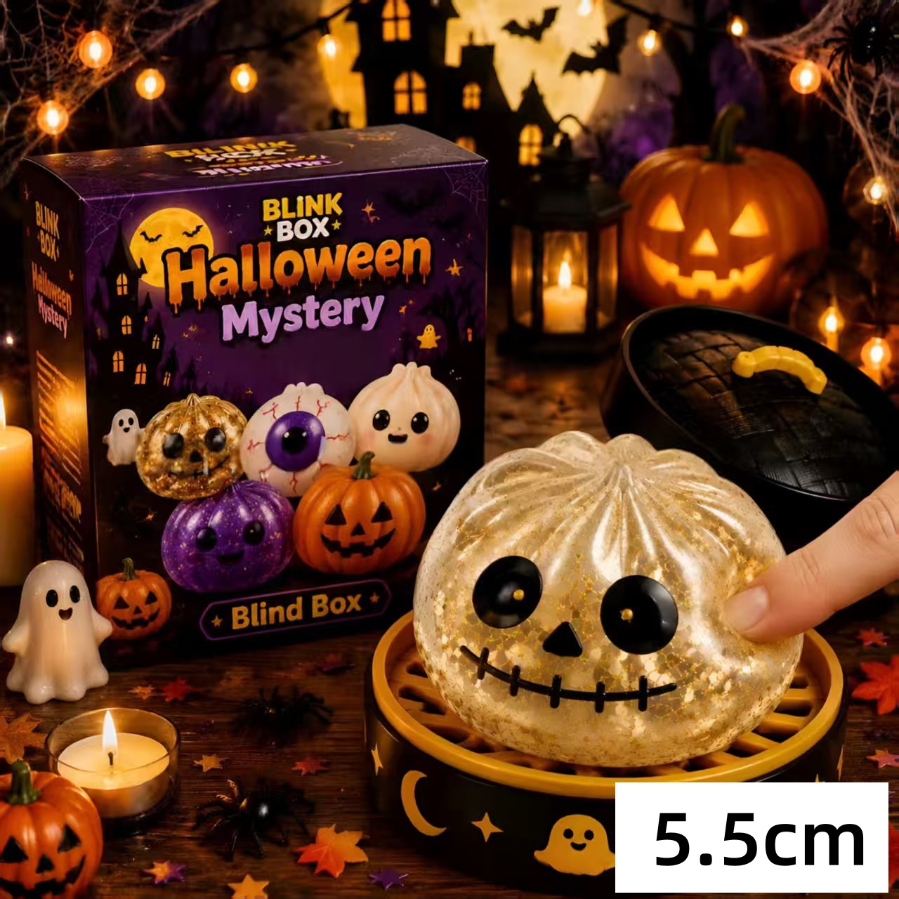 5.5cm Halloween ghost pinch mu - Vinyl Figure Blank recension och pris