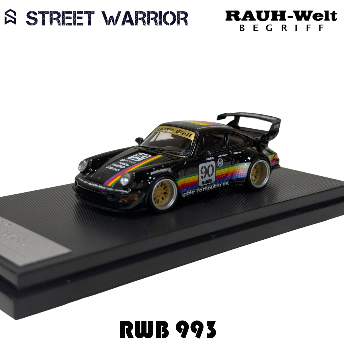 SW In Stock 1:64 RWB 993 Black - Die Cast Car 1 64 recension och pris